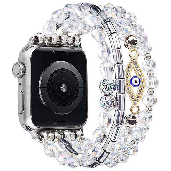 Bracelet Compatible with Apple Watch Band 38mm 40mm 41mm Women, Clear - Picture 1 of 6